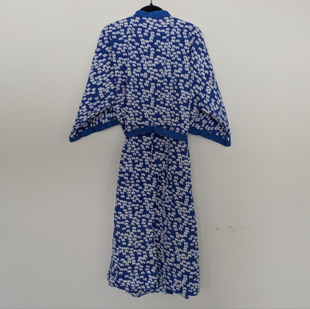 Elephant Bath Robe Cotton Unisex XL - Picture 2 of 6